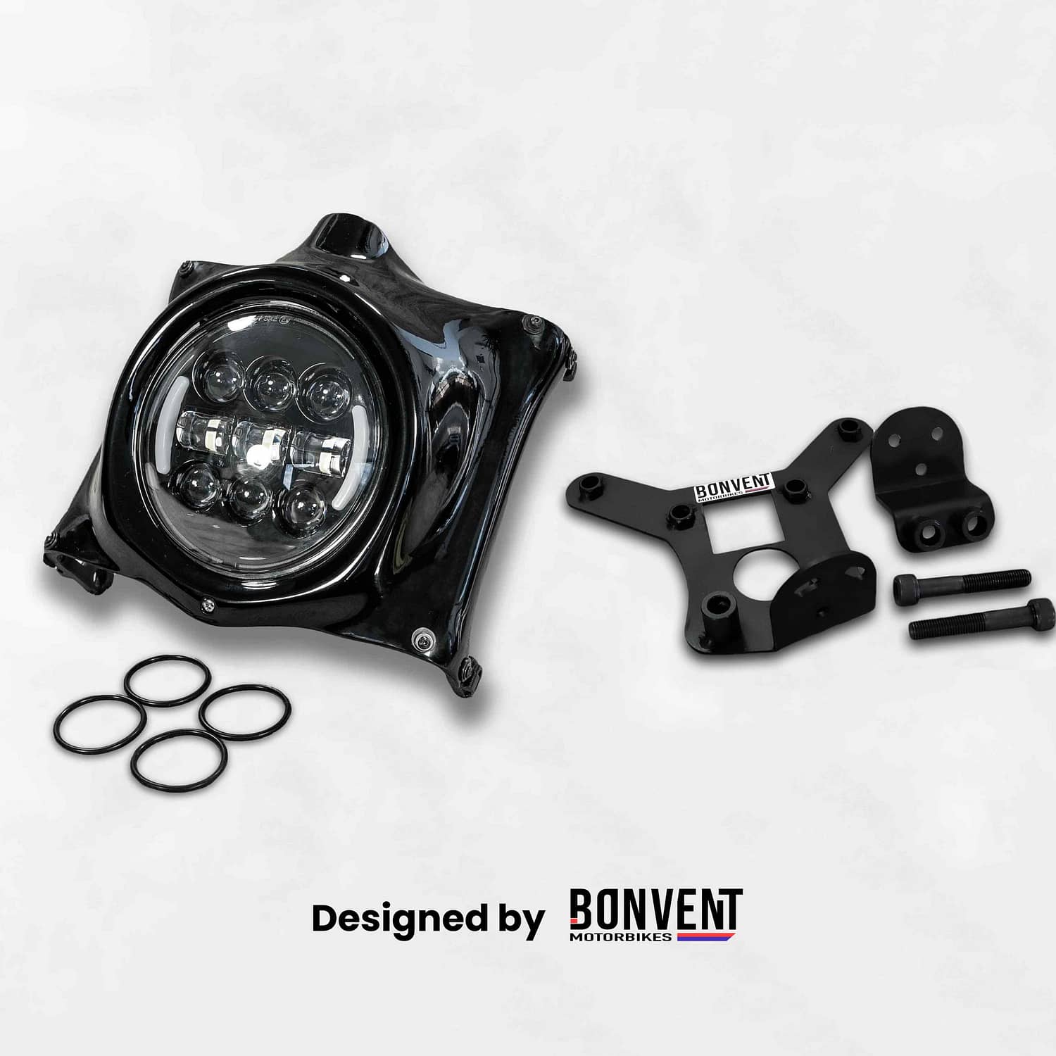 mini led headlight cowl relocate speedo kit