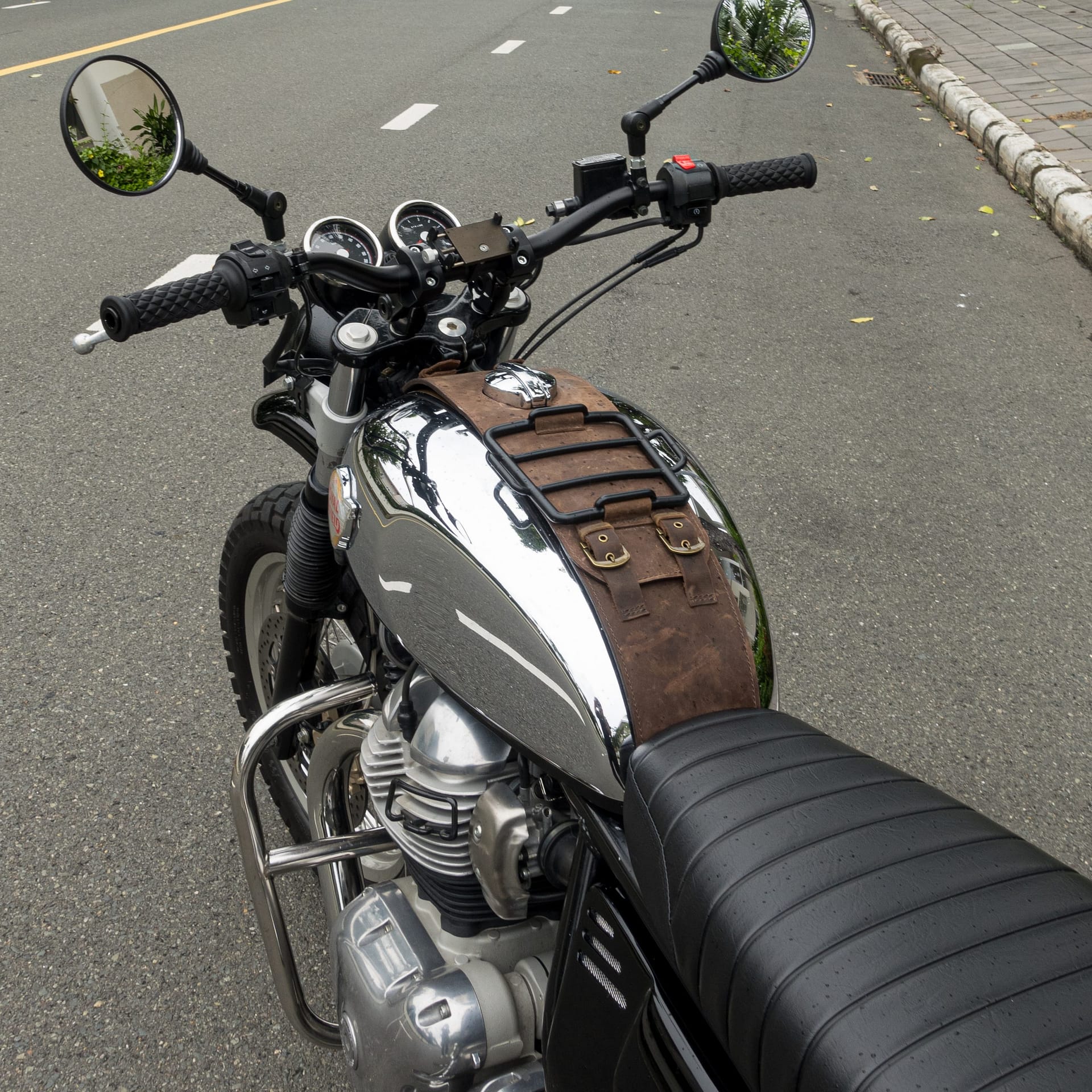 Leather tank strap 1
