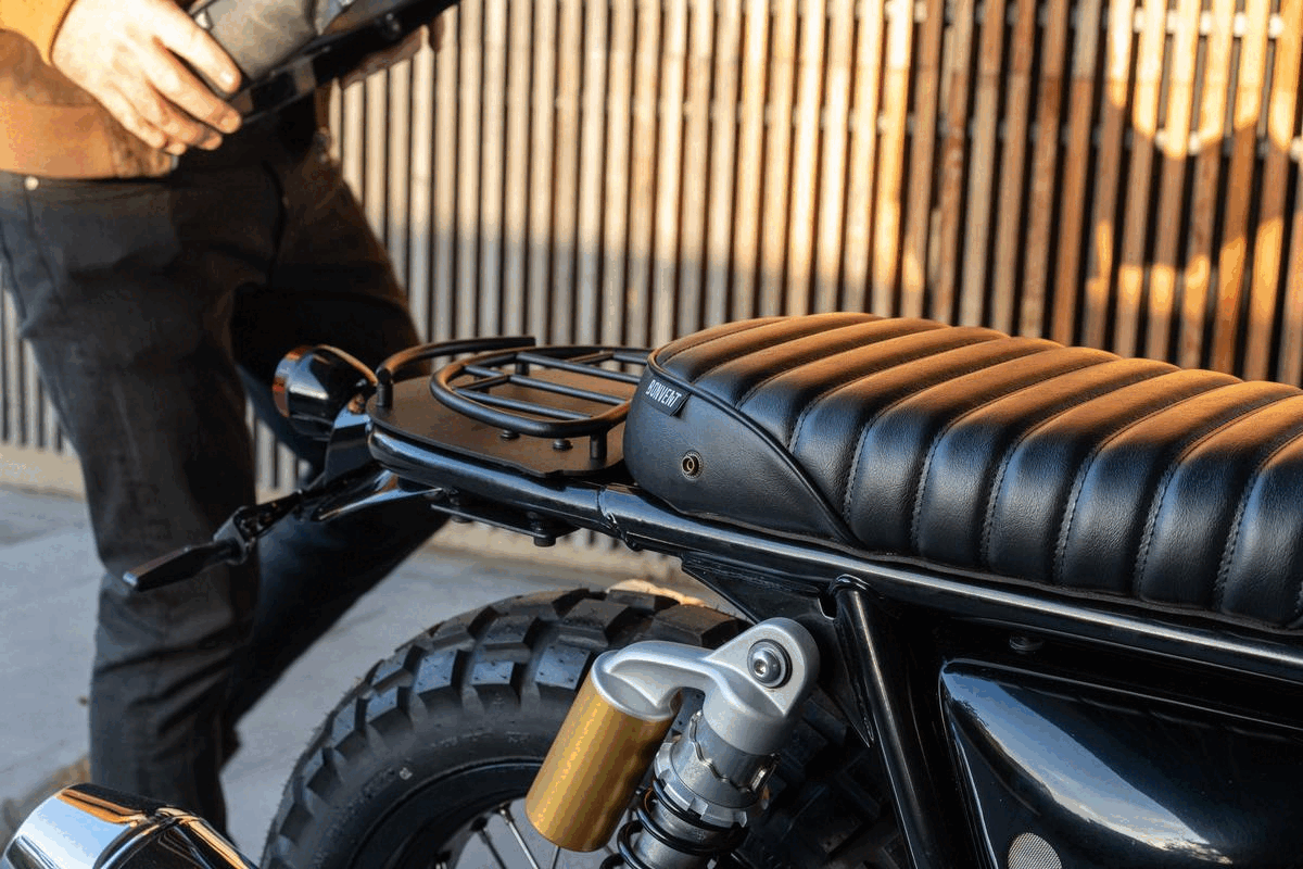 Modular seat kit - lugguage rack mono seat/duo seat - for Royal Enfield 650 series Modular seat kit - lugguage rack mono seat/duo seat - for Royal Enfield 650 series