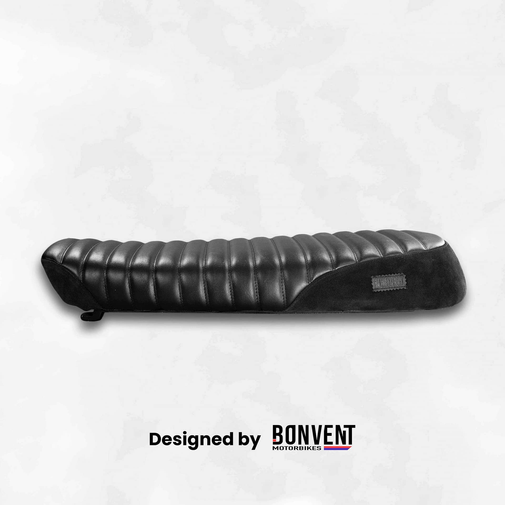 Suede leather seat "Bonvent Signature" for Royal Enfield 650 series Suede leather seat "Bonvent Signature" for Royal Enfield 650 series