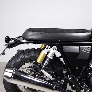 Seat Flat classic Black diamonds Suede Royal Enfield Interceptor 650 & Continental GT 650 ( All years) Plug&Play