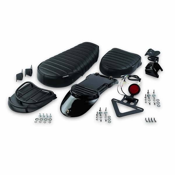 Modular seat kit royal enfield interceptor 650 continental gt 650 bonvent motorbikes plug and play custom seat mini luggage rack