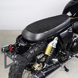 Seat Flat classic Black Suede Royal Enfield Interceptor 650 & Continental GT 650 ( All years) Plug&Play