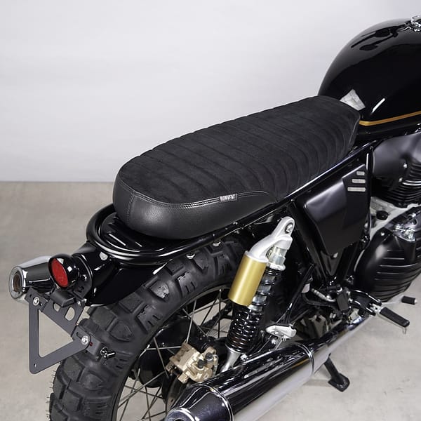 leather seat suede scrambler bonvent royal enfield interceptor 650 continental gt 650 plug and play handmade