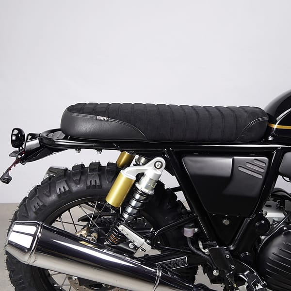 leather seat suede scrambler bonvent royal enfield interceptor 650 continental gt 650 plug and play handmade