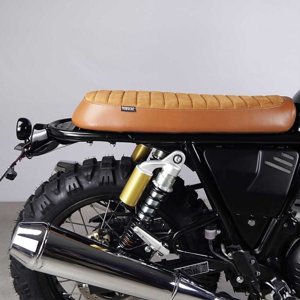 Seat flat classic brown suede Royal enfield Interceptor 650 continental gt 650
